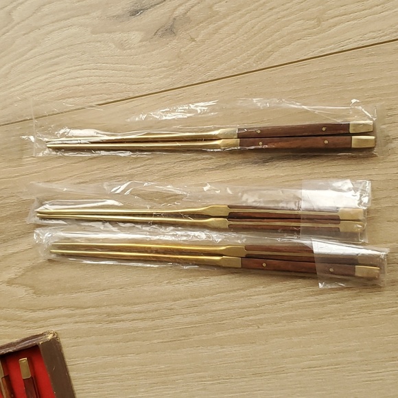 Vintage Thailand Brass Chopsticks - Picture 4 of 4